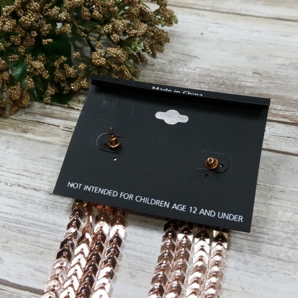 NWT Copper Post Dangle Earrings - Picture 5 of 5